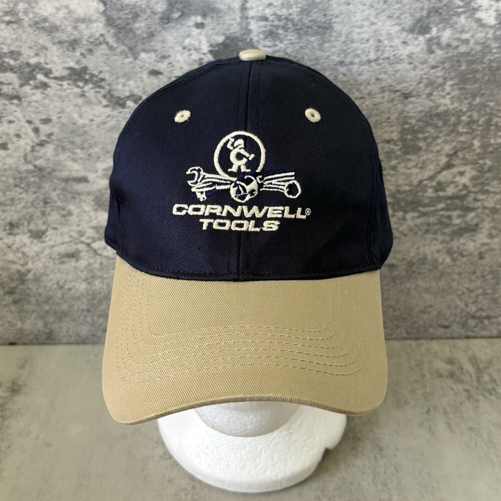 VTG Cornwell Tools Baseball Cap Blue Tan Adjustable Hat